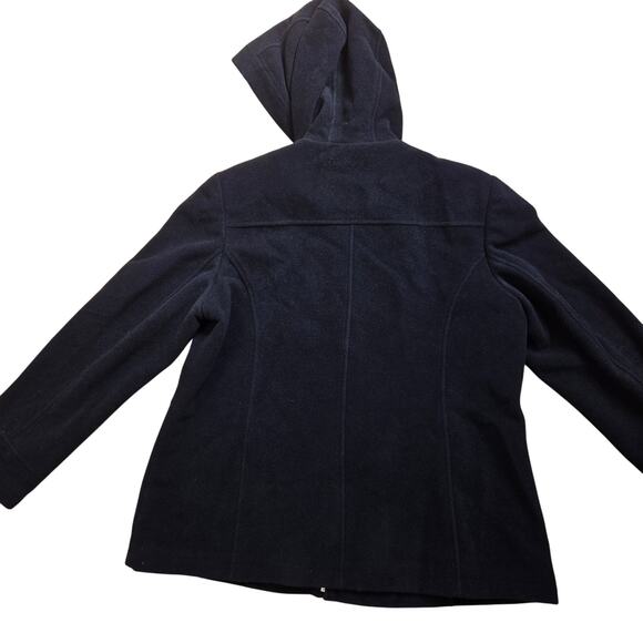 Marvin Richards Wool Blend Womens Zip-up Hooded Jacket Coat - Picture 8 of 11